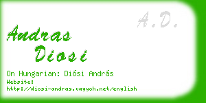 andras diosi business card