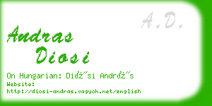 andras diosi business card